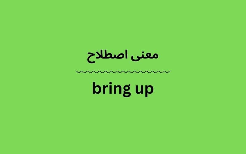 معنی bring up