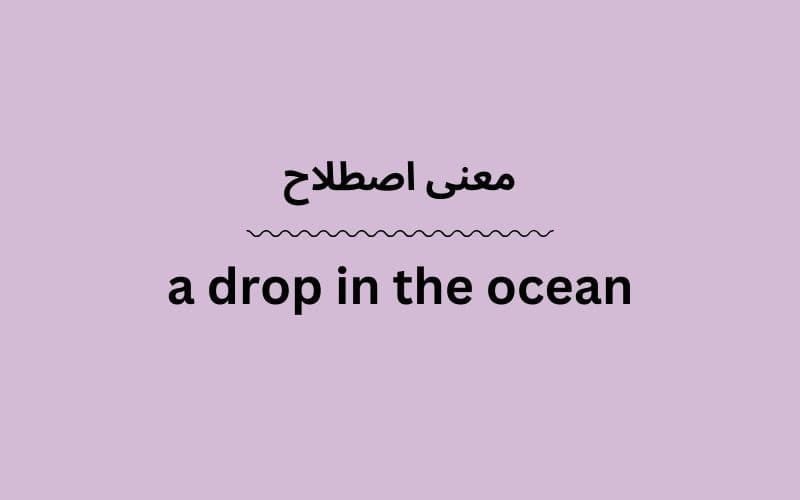 معنی a drop in the ocean