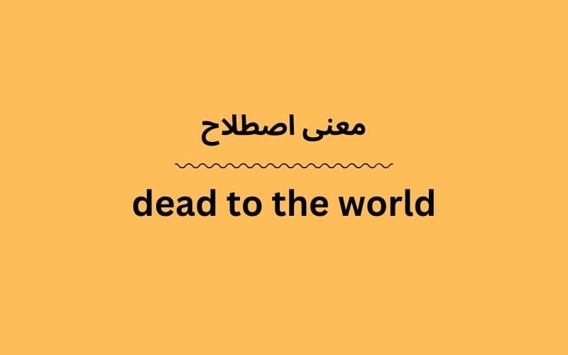 معنی dead to the world چیست؟