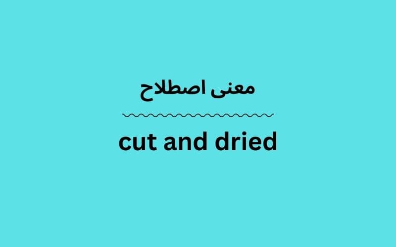 معنی cut and dried