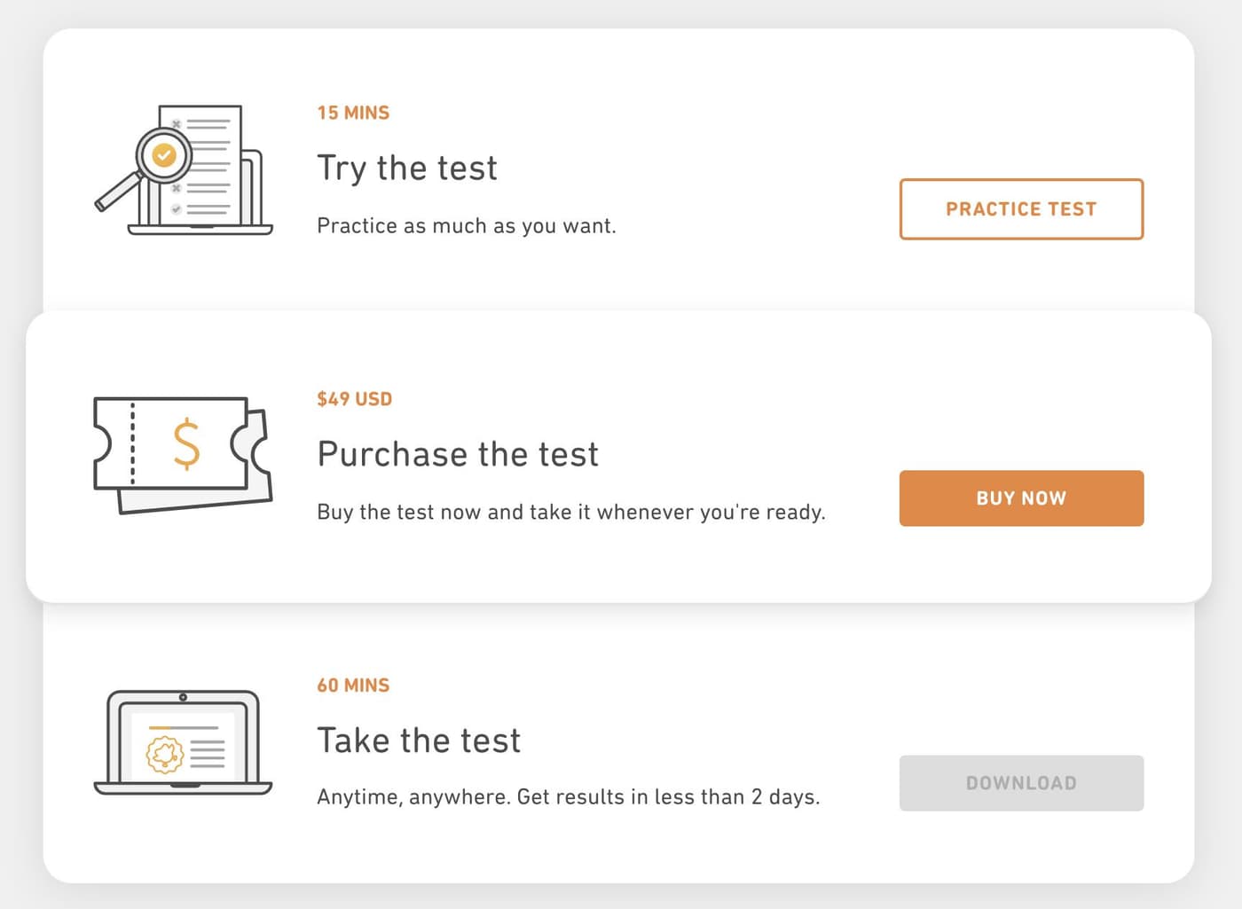 تصویری از مراحل شرکت در آزمون دولینگو