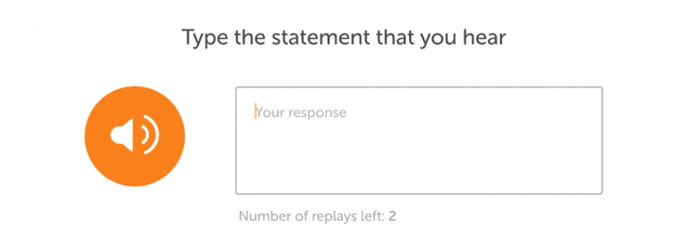 بخش گوش بده و بنویس آزمون دولینگو