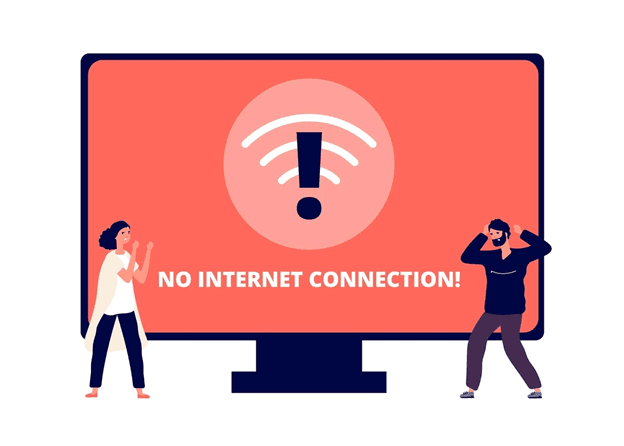 معنی جمله Fail to detect internet connection چیست؟