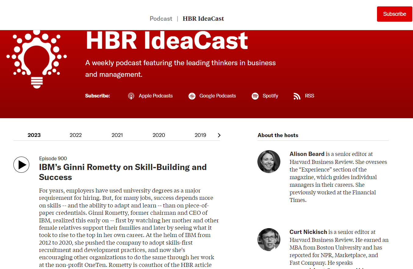 پادکست HBR IdeaCast
