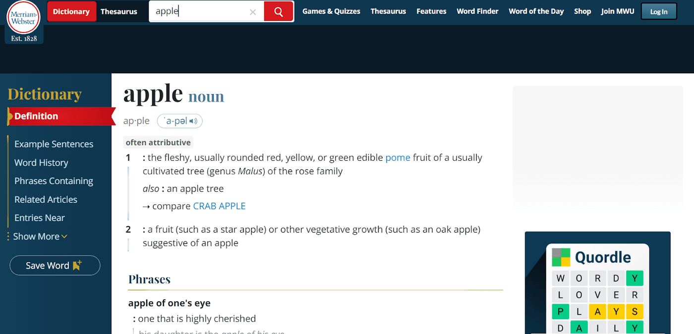 فرهنگ لغت Merriam-Webster