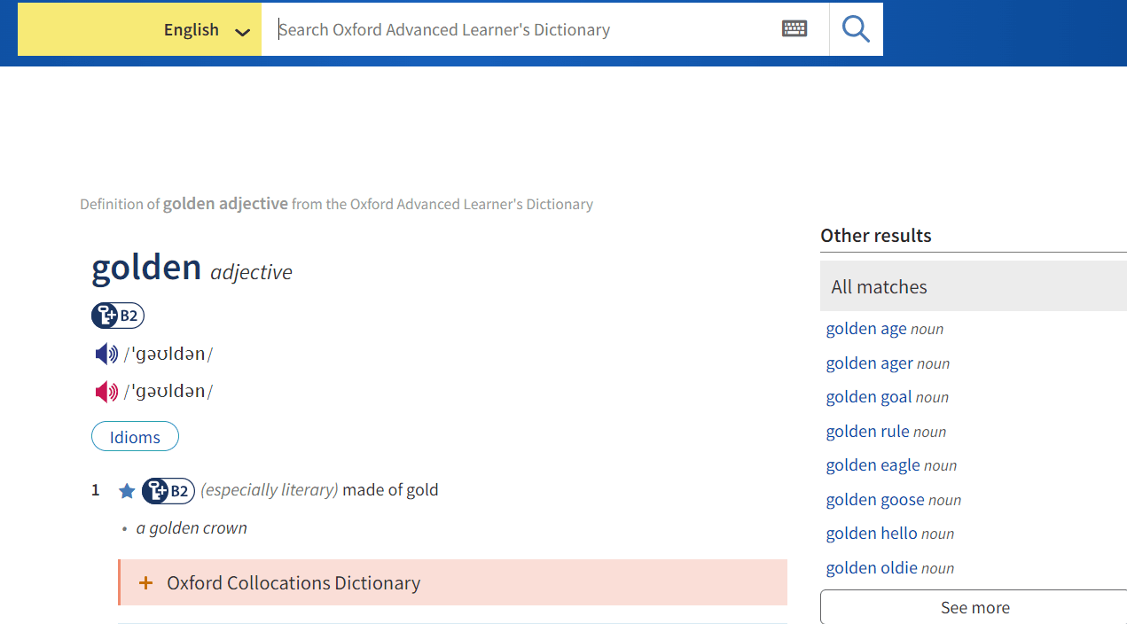 برنامه Oxford Learner’s Dictionaries