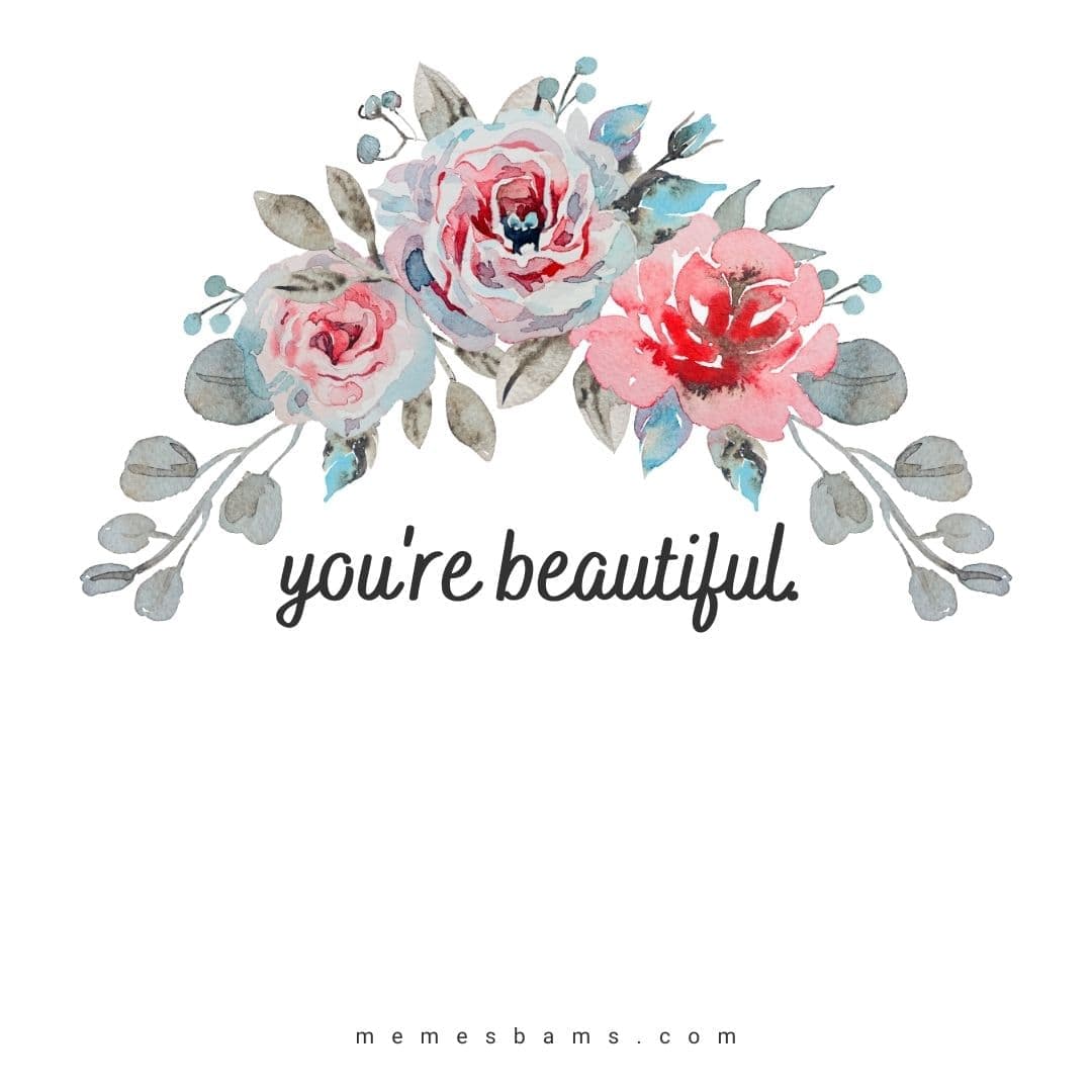 در جواب you are beautiful