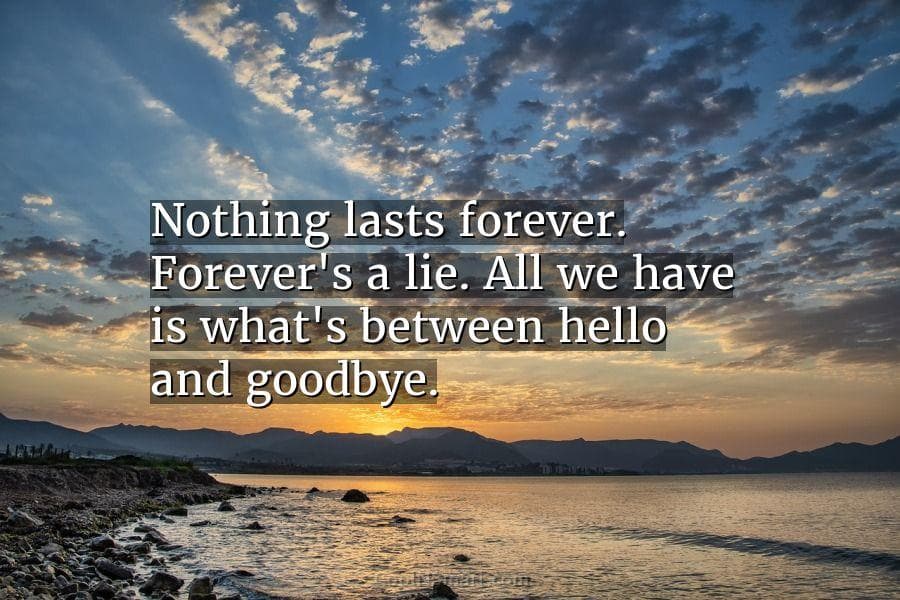 معنی جمله Nothing lasts forever