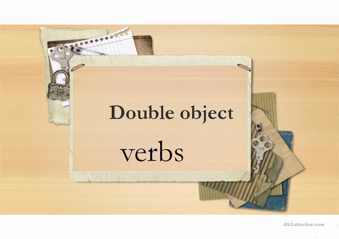 double object verbs