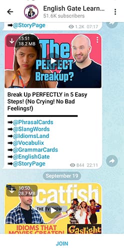 تصویری از کانال تلگرام English gate learners