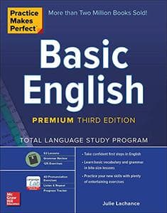تصویری از جلد کتاب Practice Makes Perfect Basic English, Premium Third Edition