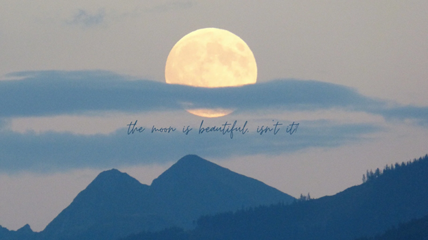 معنی جمله The moon is beautiful isn't it چیست؟