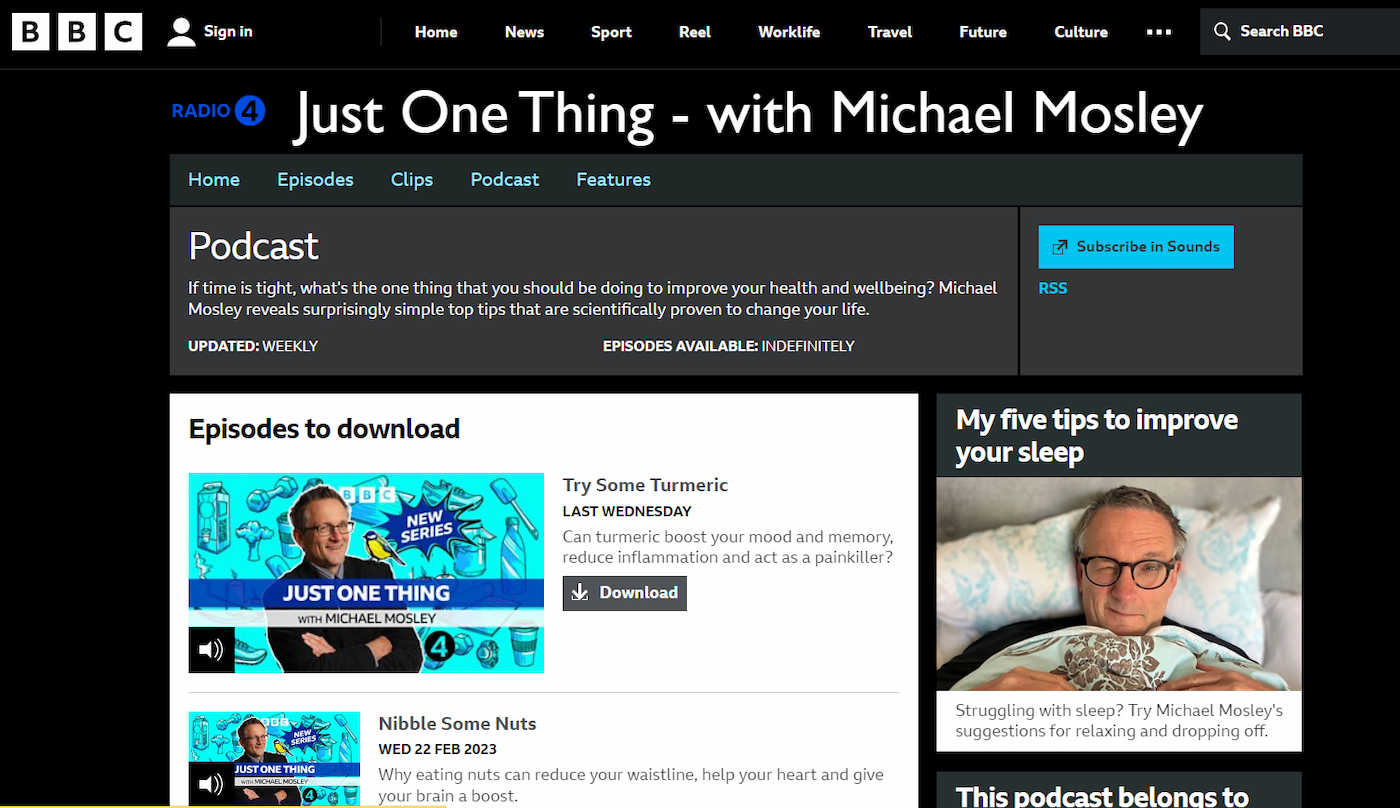 پادکست Just One Thing – with Michael Mosley