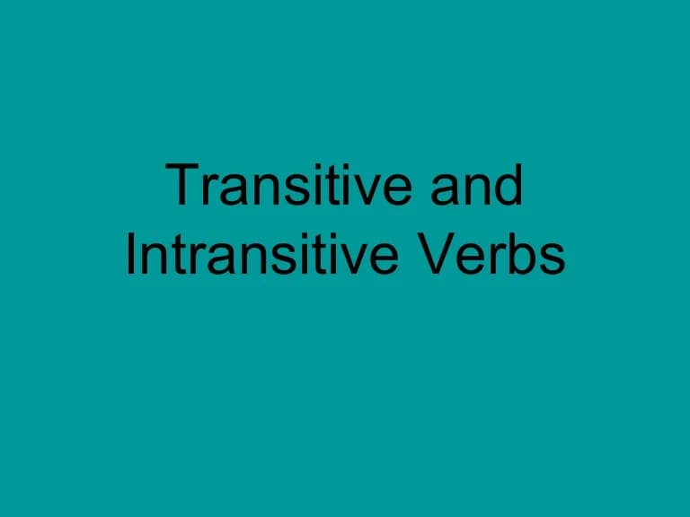 transitive